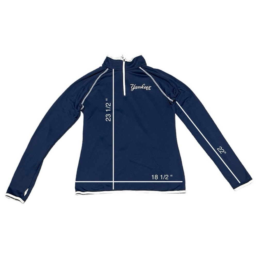 New York Yankees Majestic Womens Quarter Zip Sweatshirt